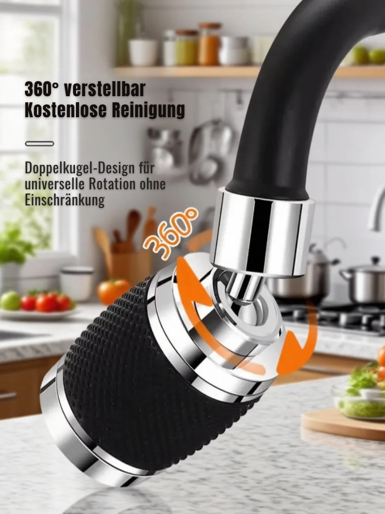 AquaFlex Pro™ – 360° Hochdruck-Wasserhahnaufsatz