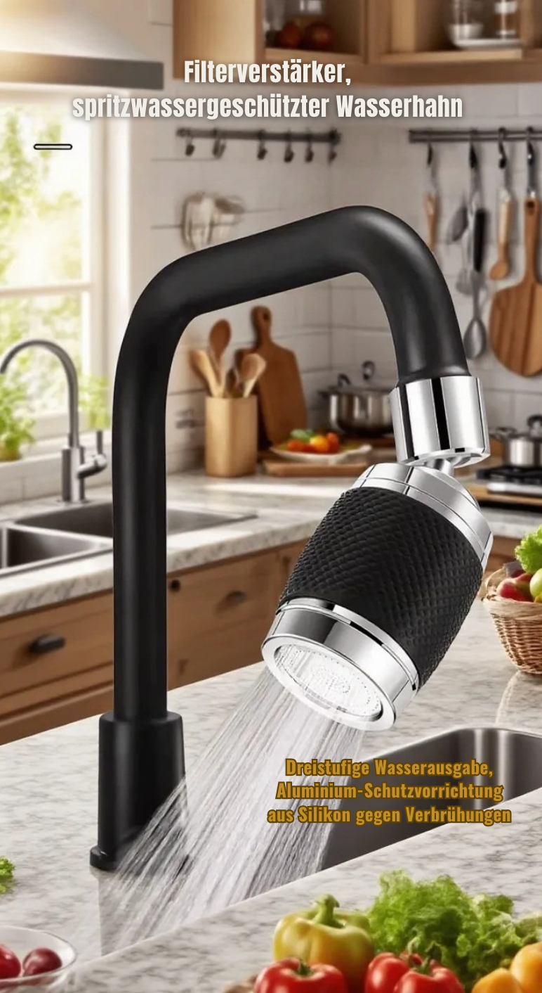 AquaFlex Pro™ – 360° Hochdruck-Wasserhahnaufsatz