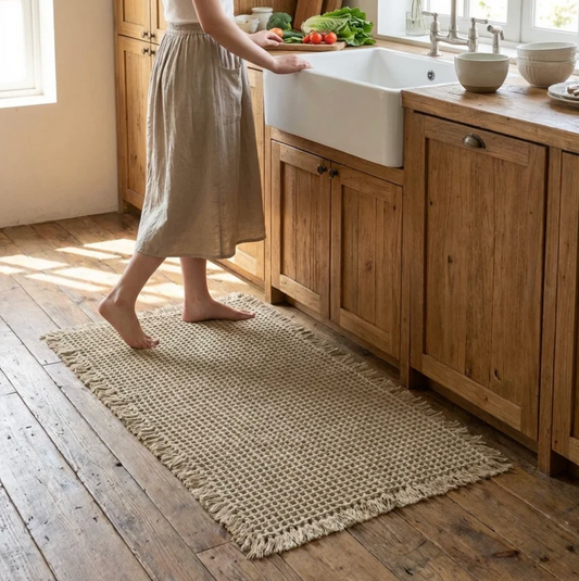 DryStep™ – Schnell­trocknende Waffel-Badematte