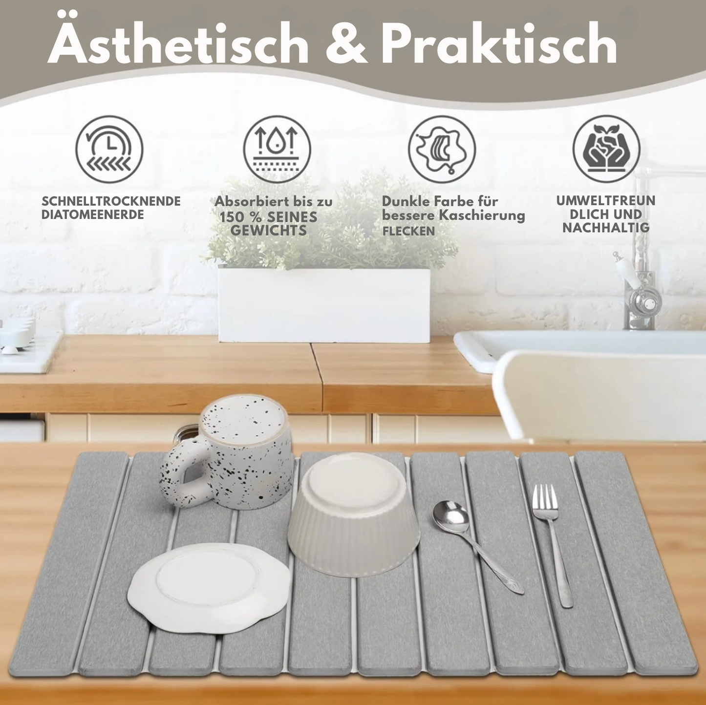 StoneDry™ – Schnelltrocknende Steinmatte