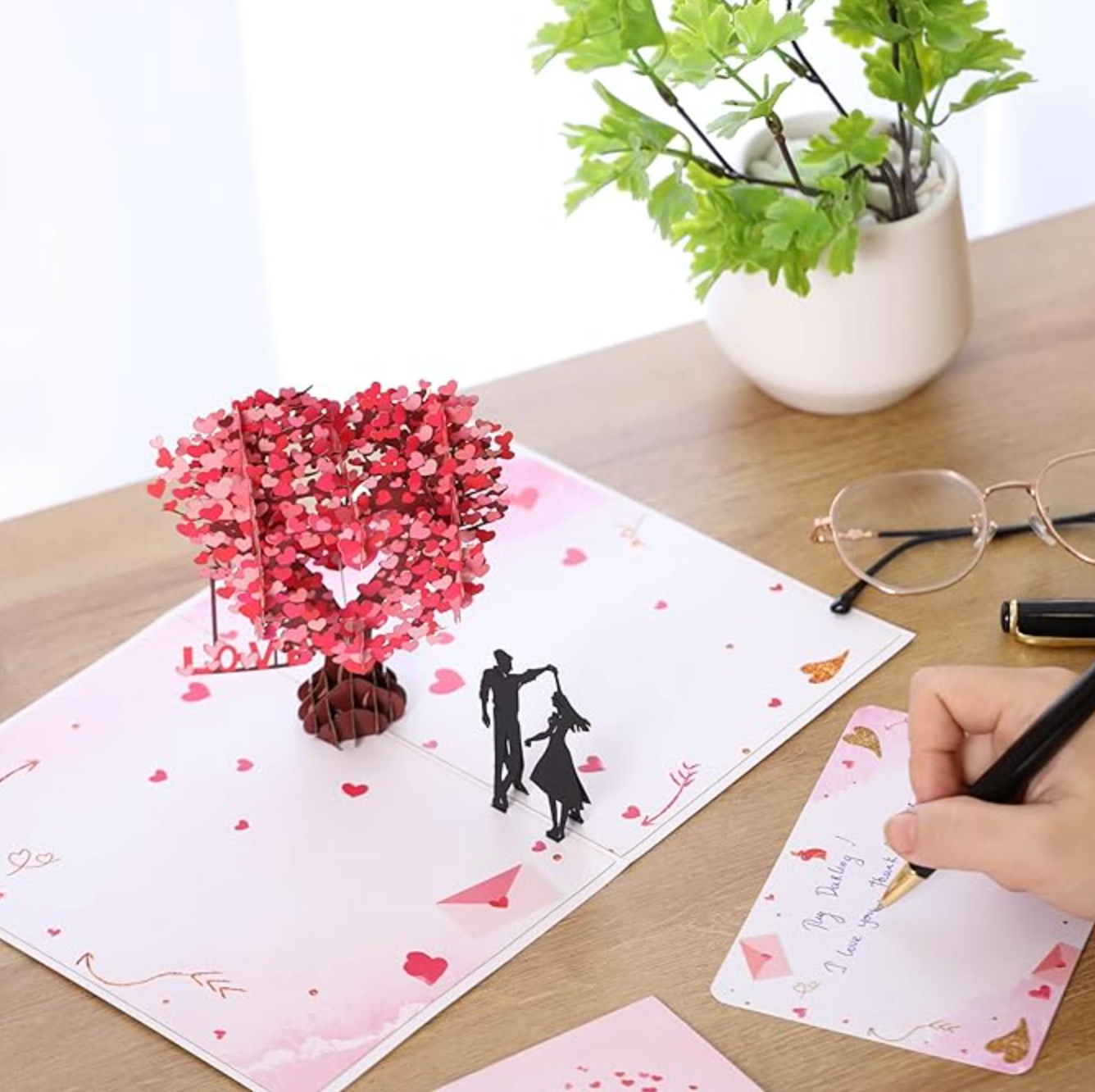 LoveBloom™ – 3D Herzbaum Pop-Up Karte